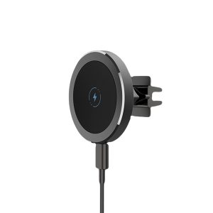 Incarcator Wireless Auto Magnetic, Kubetron, Incarcare Rapida 15W, Pentru iPhone 12/13, Standard Qi
