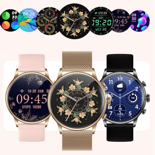 Ceas Smartwatch Luxury Kubetron, Ecran AMOLED 1.43'', Monitorizare Sanatate - imagine 4