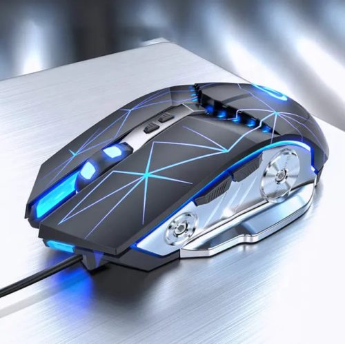 Mouse Gaming Silentios Kubetron - 3200DPI, Multicolor, Precizie, Ergonomie, Performanta, Negru - imagine 2