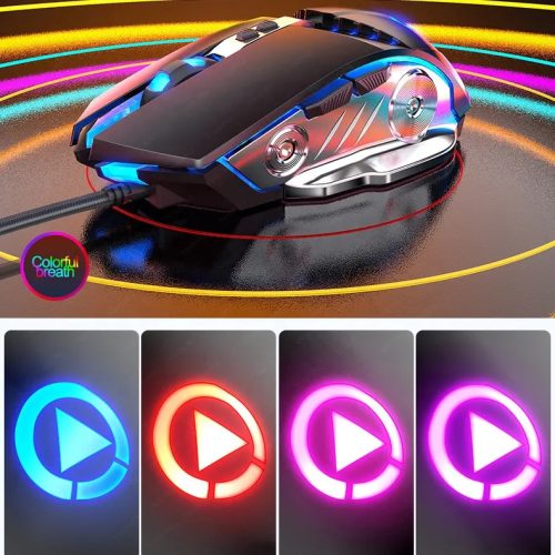 Mouse Gaming Silentios Kubetron - 3200DPI, Multicolor, Precizie, Ergonomie, Performanta, Negru - imagine 4
